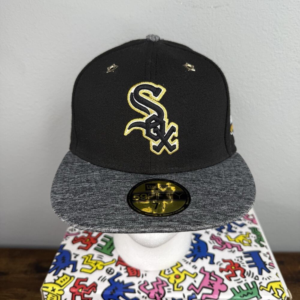 Chicago White Sox Hat Cap Men's Fitted 7 1/4 New Era 2016 ALL STAR GAME Black